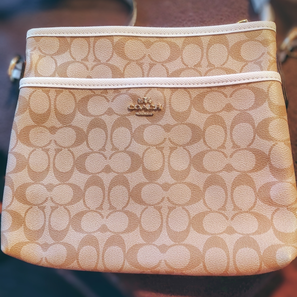 Coach Tan Signature Shoulder Bag